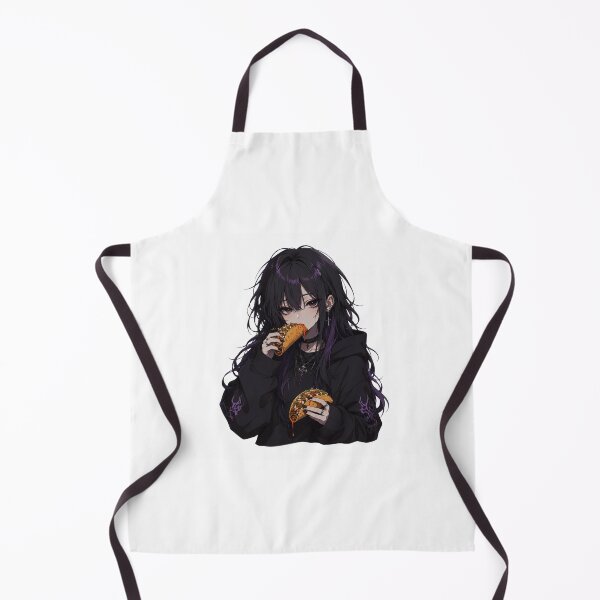 Item preview, Goth Anime Girl Eating Spicy Tacos LoFi Streetwear Art designed and sold by AMICO77.