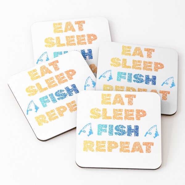 Item preview, Eat Sleep Fish Repeat Funny Fishing T-Shirt designed and sold by WearFine.