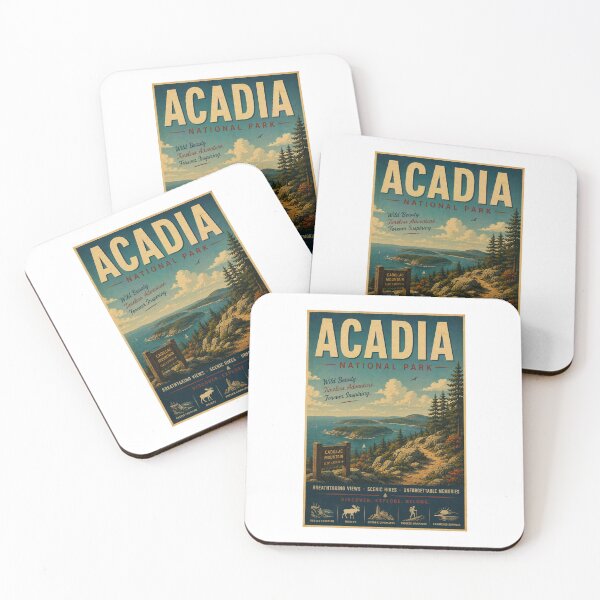 Item preview, Acadia National Park Retro travel poster designed and sold by JBWphotos.