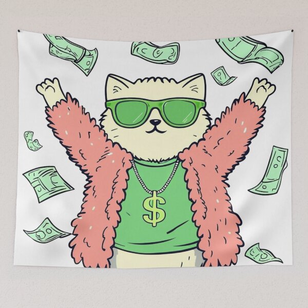 Item preview, The Hustle Cat designed and sold by StickerRaven.