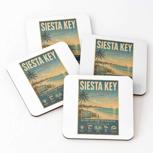 Item preview, Siesta Key Retro travel poster designed and sold by JBWphotos.