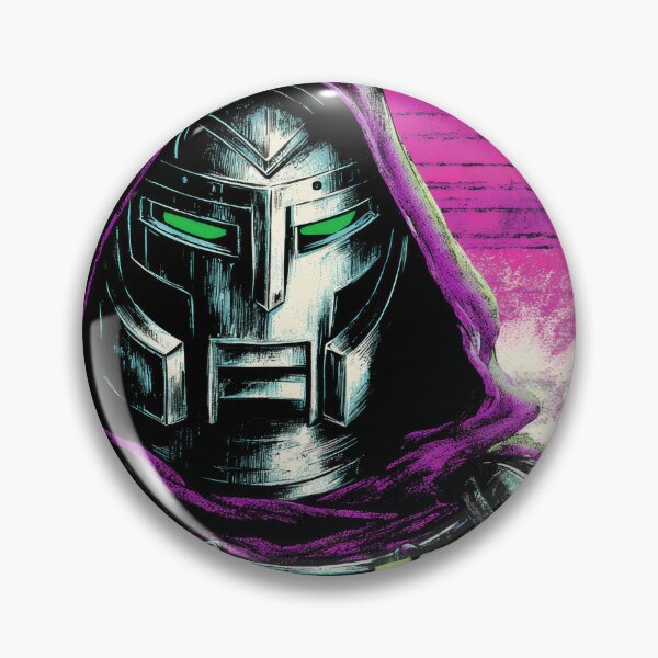 Item preview, Neon Dr.Doom Retro Poster  designed and sold by AnimeArsenalPrints.