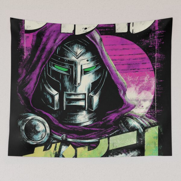 Item preview, Neon Dr.Doom Retro Poster  designed and sold by AnimeArsenalPrints.