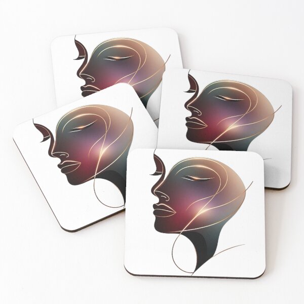 Item preview, Midnight Glow – Surreal Minimalist Line Art – Portrait of a Woman designed and sold by design-rebell.