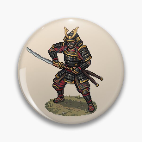 Item preview, Samurai — Japanese Warrior Pixel Art (Red) designed and sold by Koyaanisqatsian.