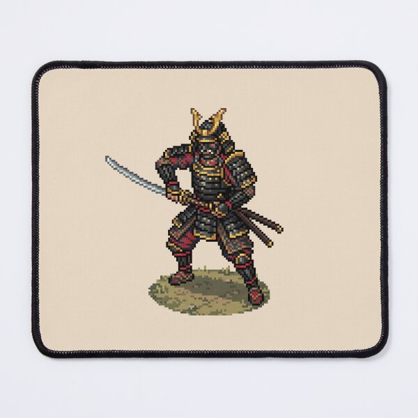 Item preview, Samurai — Japanese Warrior Pixel Art (Red) designed and sold by Koyaanisqatsian.