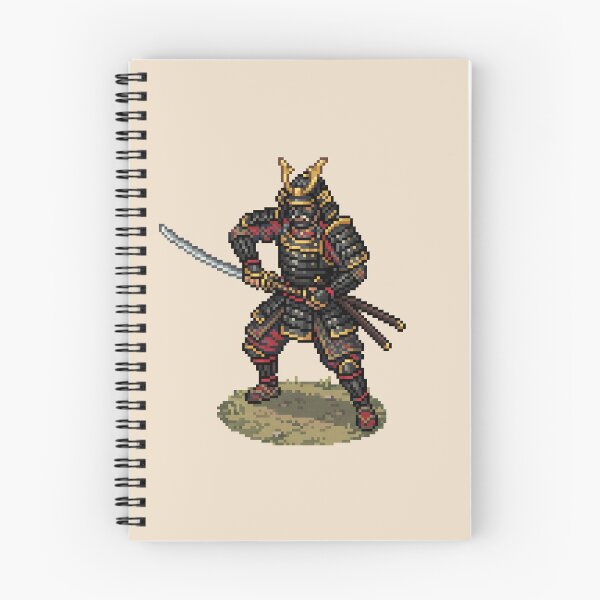 Item preview, Samurai — Japanese Warrior Pixel Art (Red) designed and sold by Koyaanisqatsian.