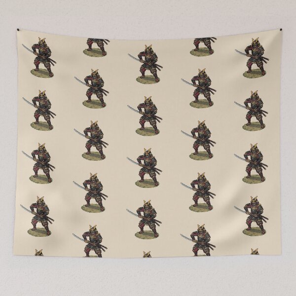 Item preview, Samurai — Japanese Warrior Pixel Art (Red) designed and sold by Koyaanisqatsian.
