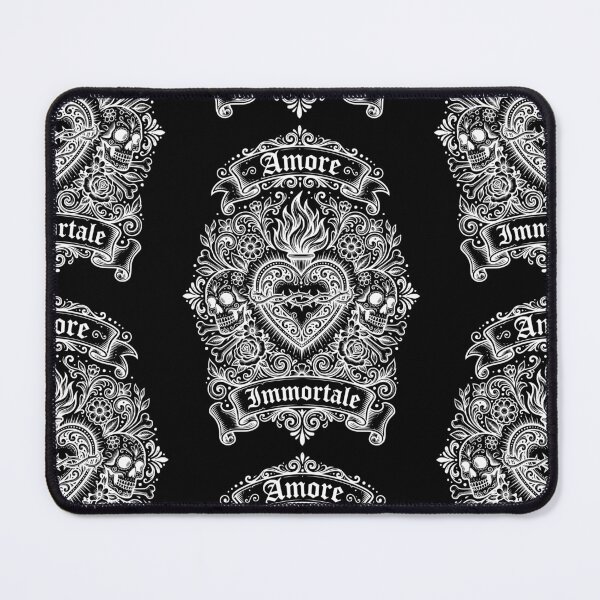 Item preview, Immortal Love Sacred Heart Skull Art White designed and sold by Skulls & Calaveras.