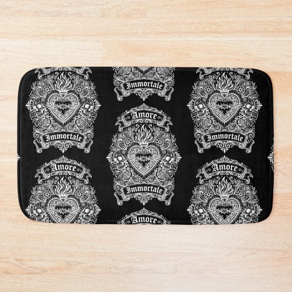 Item preview, Immortal Love Sacred Heart Skull Art White designed and sold by Skulls & Calaveras.