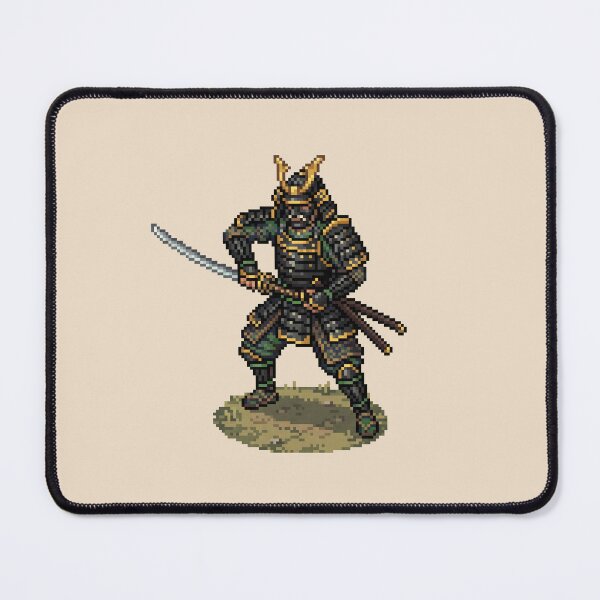 Item preview, Samurai — Japanese Warrior Pixel Art (Green) designed and sold by Koyaanisqatsian.