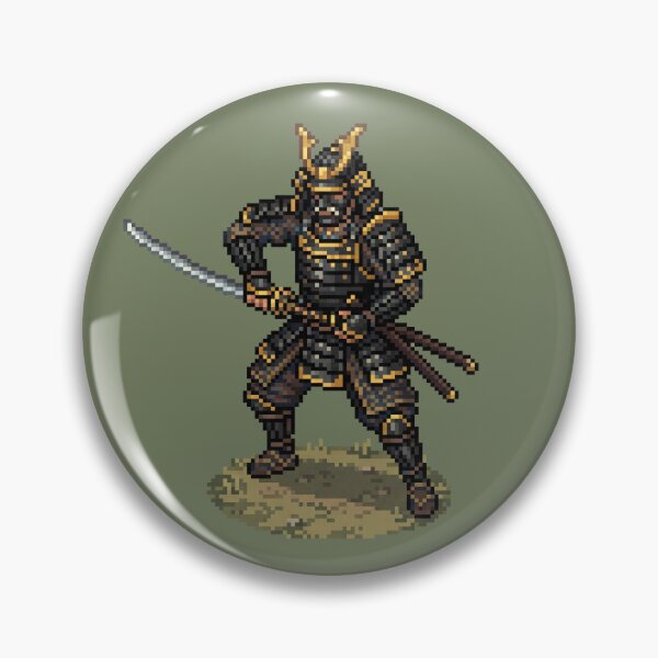 Item preview, Samurai – Japanese Warrior Pixel Art (Brown) designed and sold by Koyaanisqatsian.