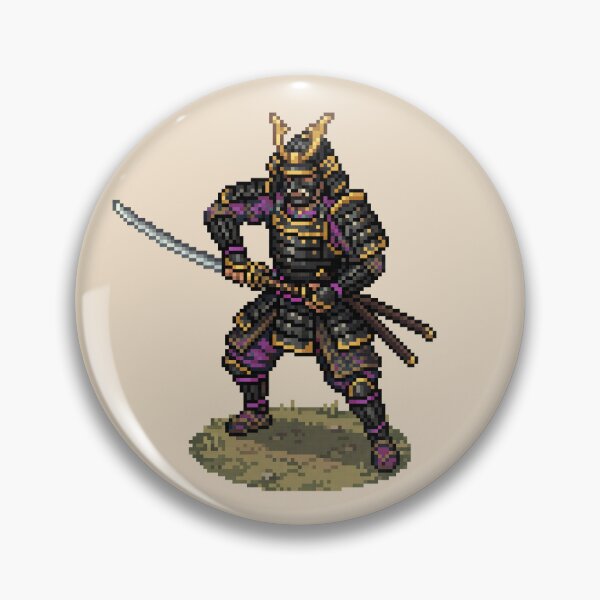 Item preview, Samurai — Japanese Warrior Pixel Art (Pink) designed and sold by Koyaanisqatsian.