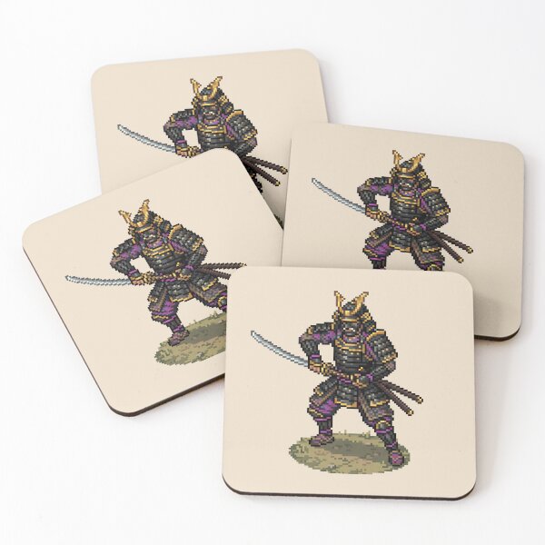 Item preview, Samurai — Japanese Warrior Pixel Art (Pink) designed and sold by Koyaanisqatsian.