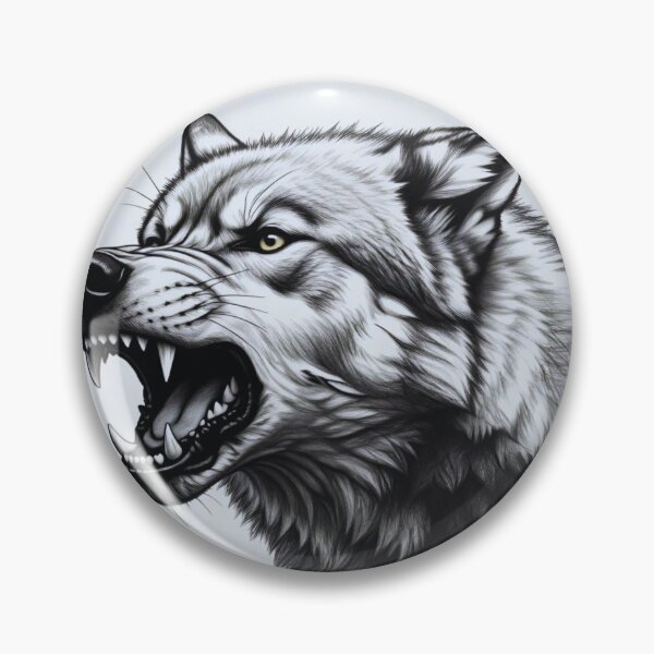 Item preview, Silent Alpha Wolf Sketch – Hyper Realistic Pencil Wildlife Art designed and sold by Henrylifestyle2.