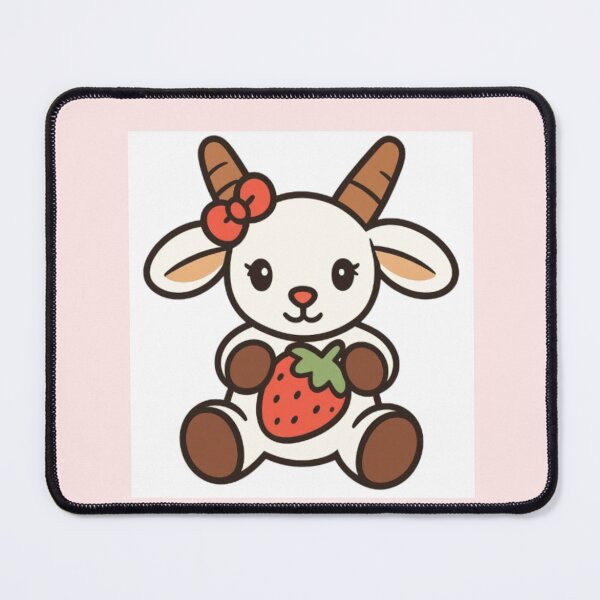 Item preview, cute baby strawberry milkshake goat designed and sold by aeiesa.