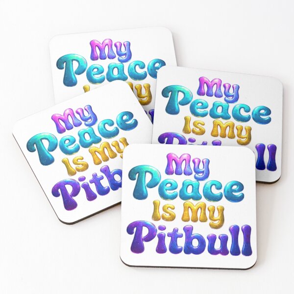 Item preview, My Peace Is My Pitbull - Iridescent 3D Bubble Lettering designed and sold by My Pitbull Place.