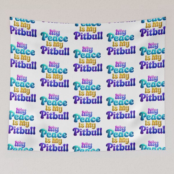 Item preview, My Peace Is My Pitbull - Iridescent 3D Bubble Lettering designed and sold by My Pitbull Place.