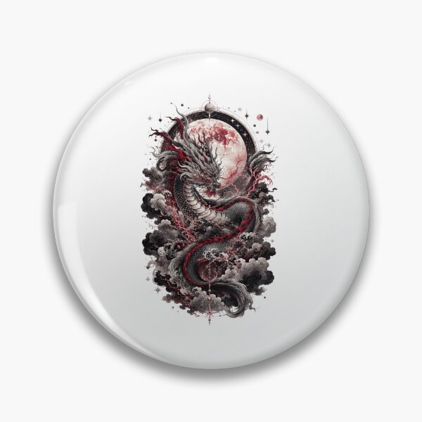 Item preview, Celestial Storm Dragon Moon Japanese Fantasy Art designed and sold by AMICO77.
