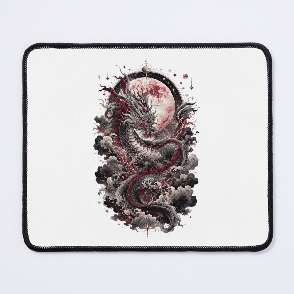 Item preview, Celestial Storm Dragon Moon Japanese Fantasy Art designed and sold by AMICO77.