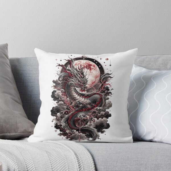 Item preview, Celestial Storm Dragon Moon Japanese Fantasy Art designed and sold by AMICO77.