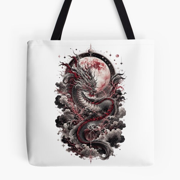 Item preview, Celestial Storm Dragon Moon Japanese Fantasy Art designed and sold by AMICO77.