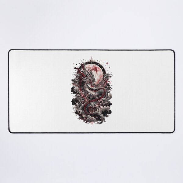 Item preview, Celestial Storm Dragon Moon Japanese Fantasy Art designed and sold by AMICO77.