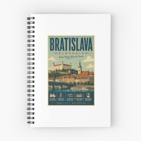 Item preview, Bratislava Retro travel poster designed and sold by JBWphotos.