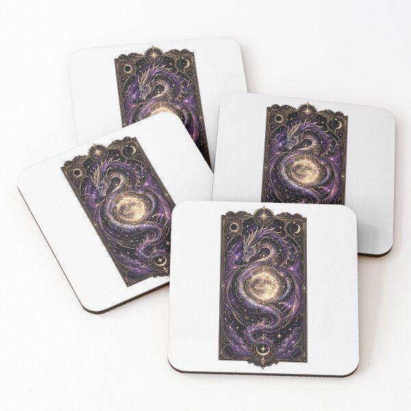 Item preview, Celestial Dragon Tarot Gothic Fantasy Moon Art designed and sold by AMICO77.