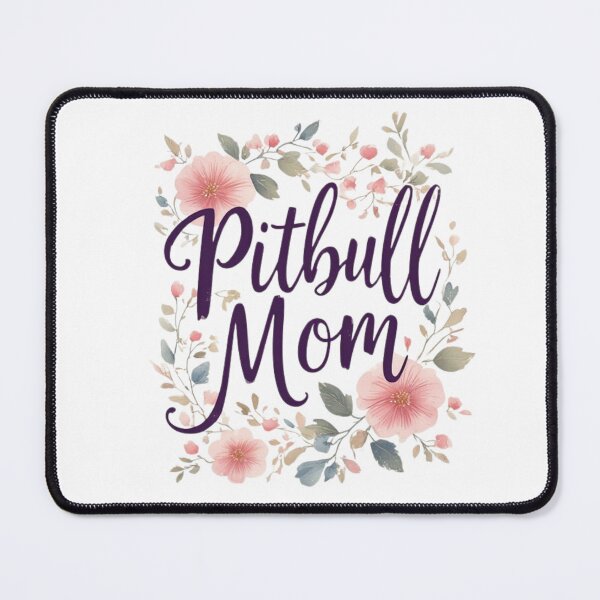 Item preview, Floral Pitbull Mom - Elegant Watercolor Flower Wreath designed and sold by My Pitbull Place.