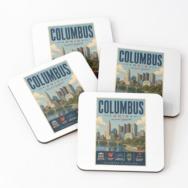 Item preview, Columbus Retro travel poster designed and sold by JBWphotos.
