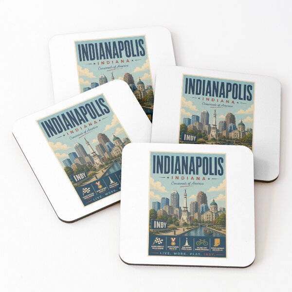 Item preview, Indianapolis Retro travel poster designed and sold by JBWphotos.