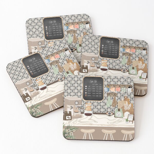 Item preview, Aesthetic Coffee Station & Patterned Wall Art designed and sold by HBBS DESIGNS.