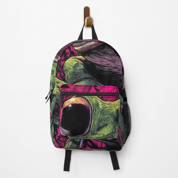 Item preview, Neon Jungle Frog Portrait designed and sold by VibeThread Studio.