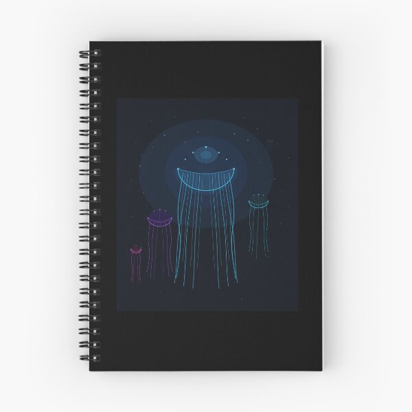 Item preview, Bioluminescent Deep Sea Jellyfish Ocean Art designed and sold by Kupeliemre.