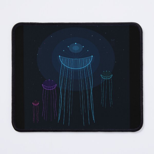 Item preview, Bioluminescent Deep Sea Jellyfish Ocean Art designed and sold by Kupeliemre.