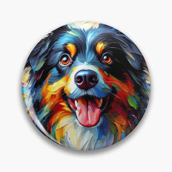 Item preview, Australian Shepherd Acrylic Art Tri-Color Aussie Portrait designed and sold by Puppy Puzzles Plus.