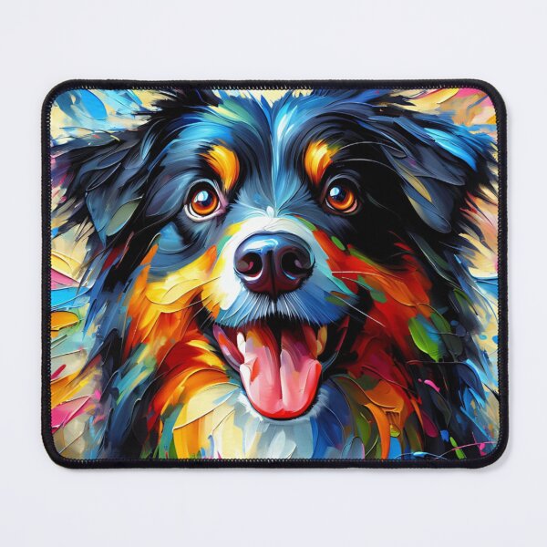 Item preview, Australian Shepherd Acrylic Art Tri-Color Aussie Portrait designed and sold by Puppy Puzzles Plus.
