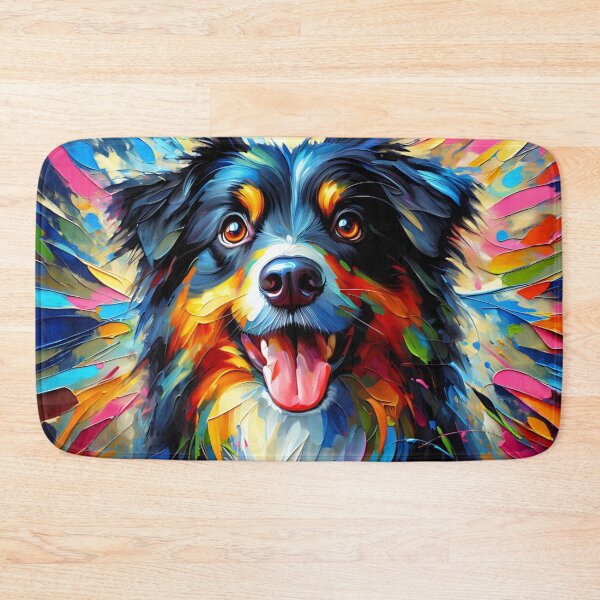 Item preview, Australian Shepherd Acrylic Art Tri-Color Aussie Portrait designed and sold by Puppy Puzzles Plus.