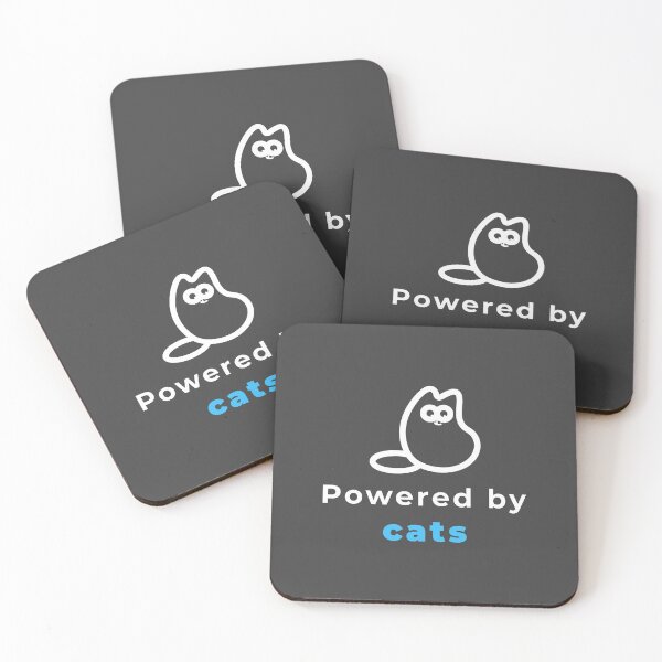 Item preview, Powered by Cats | Funny Minimalist Cat Design designed and sold by MyFotodrive.
