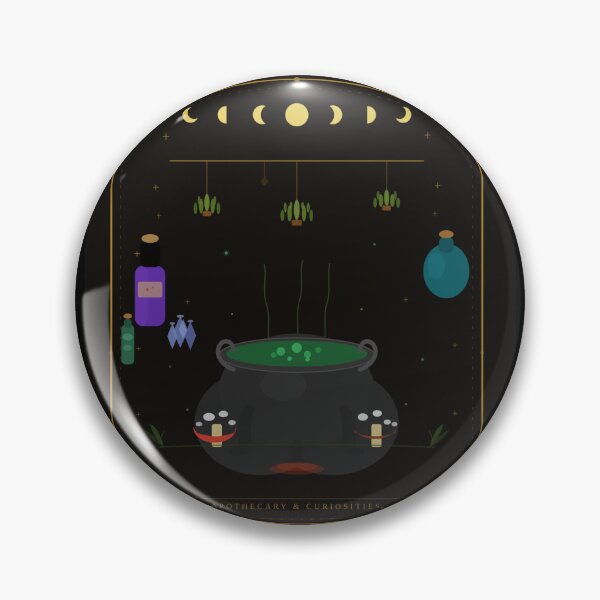 Item preview, Goblincore Witch Kitchen Apothecary Cauldron Art designed and sold by Kupeliemre.