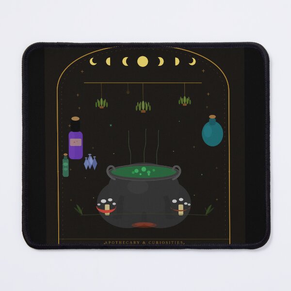 Item preview, Goblincore Witch Kitchen Apothecary Cauldron Art designed and sold by Kupeliemre.