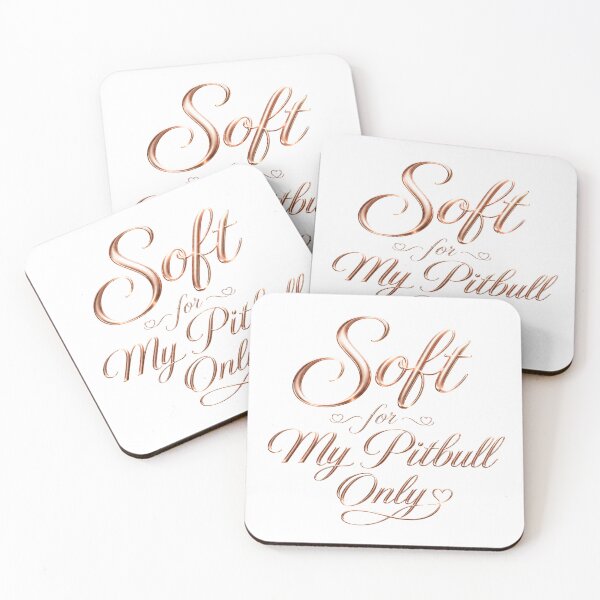 Item preview, Soft for My Pitbull Only - Rose Gold Chrome Luxury Typography designed and sold by My Pitbull Place.