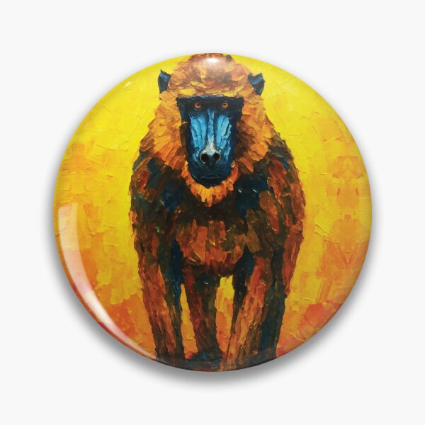 Item preview, Golden Guardian Primate Portrait Oil designed and sold by RamyGallery.