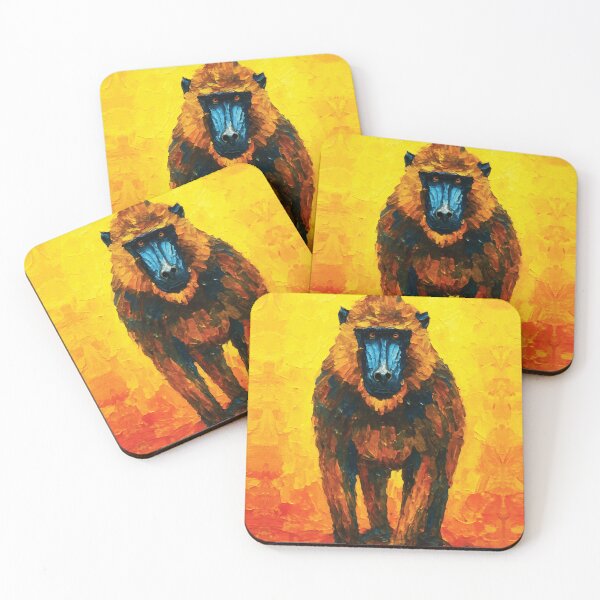 Item preview, Golden Guardian Primate Portrait Oil designed and sold by RamyGallery.