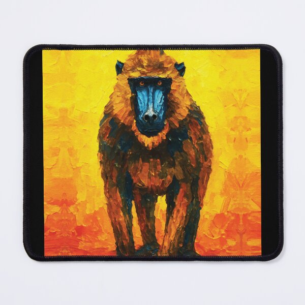 Item preview, Golden Guardian Primate Portrait Oil designed and sold by RamyGallery.