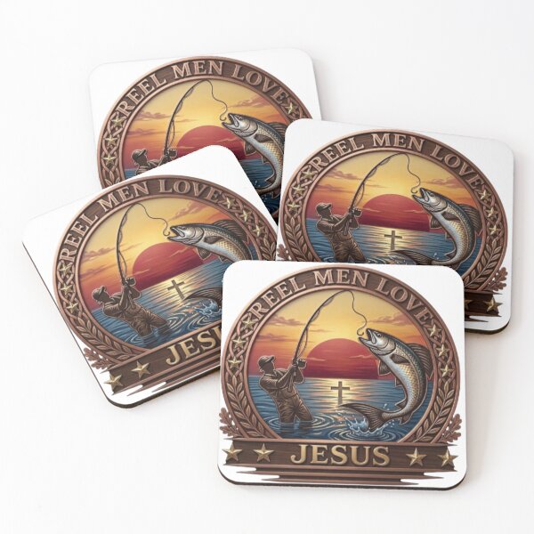 Item preview, Reel Men Love Jesus Fishing Sunset Christian Fisherman  designed and sold by AMIR PRO .