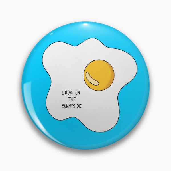 Item preview, Look on the Sunnyside Egg - Uplifting Funny Egg Pun - Blue designed and sold by Sarah's Creations.