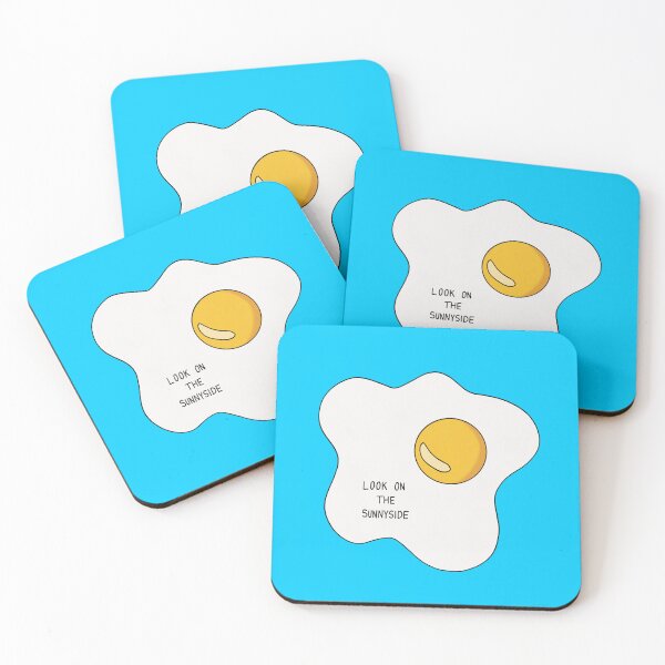 Item preview, Look on the Sunnyside Egg - Uplifting Funny Egg Pun - Blue designed and sold by Sarah's Creations.
