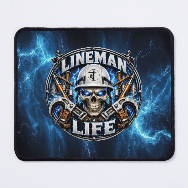 Item preview, Lineman Life Skull Power Worker Lightning Design designed and sold by artistwill.